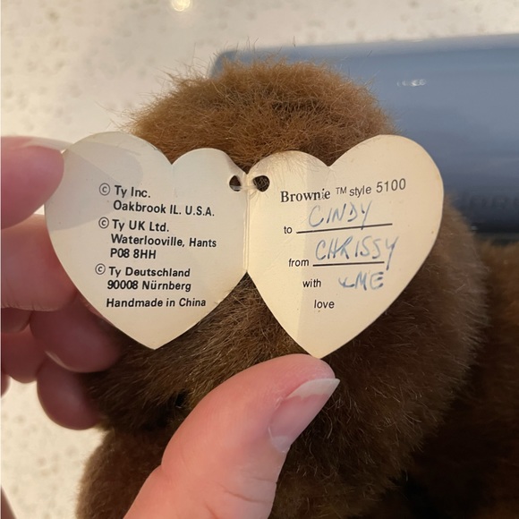NWT - Vintage 90s - Ty Brownie bear - Picture 2 of 4